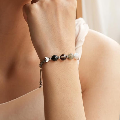 Moon Phase Crystal Healing Bracelet for Women