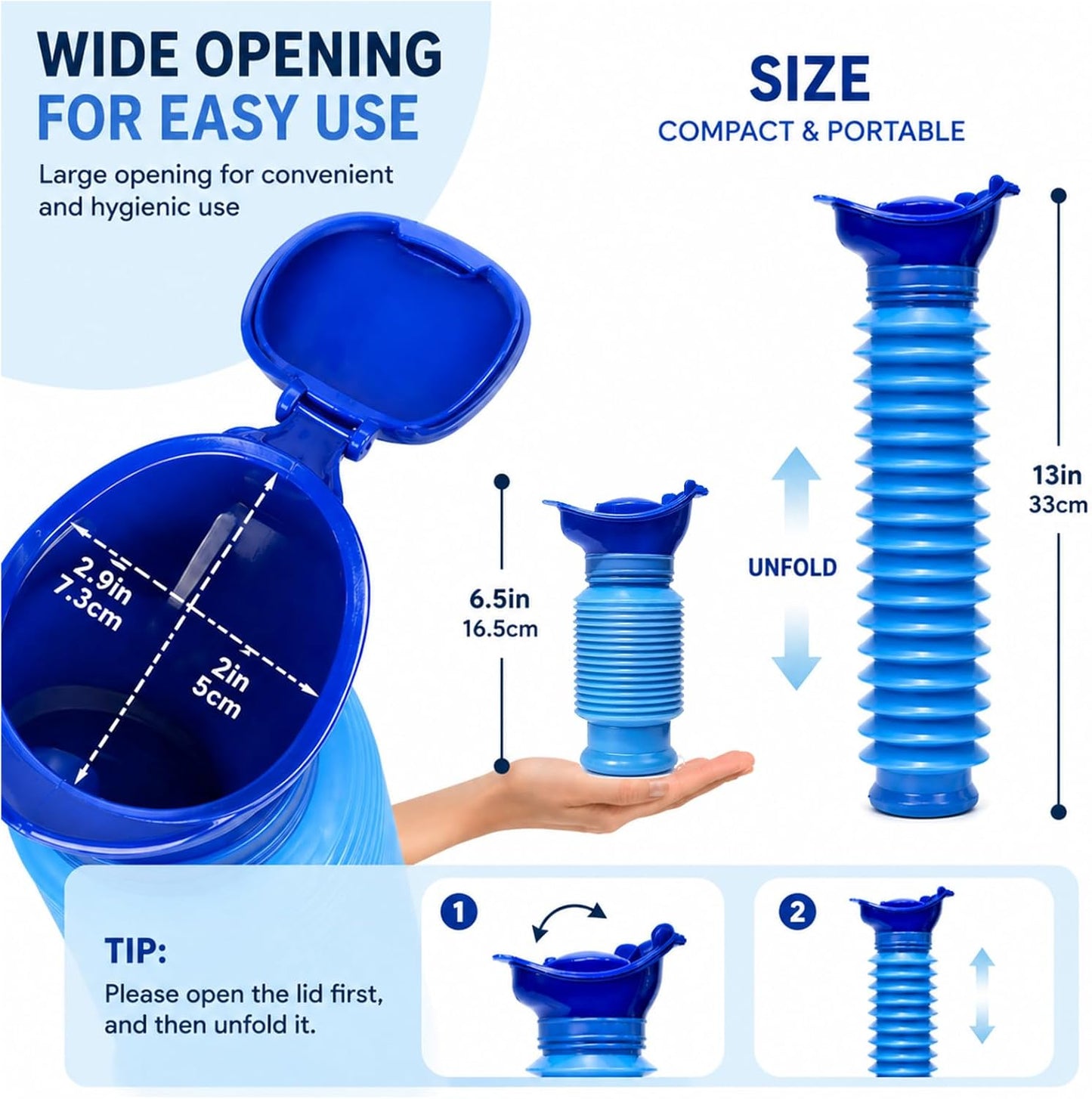 Emergency Urinals Collapsible Pocket Toilet for Men and Women