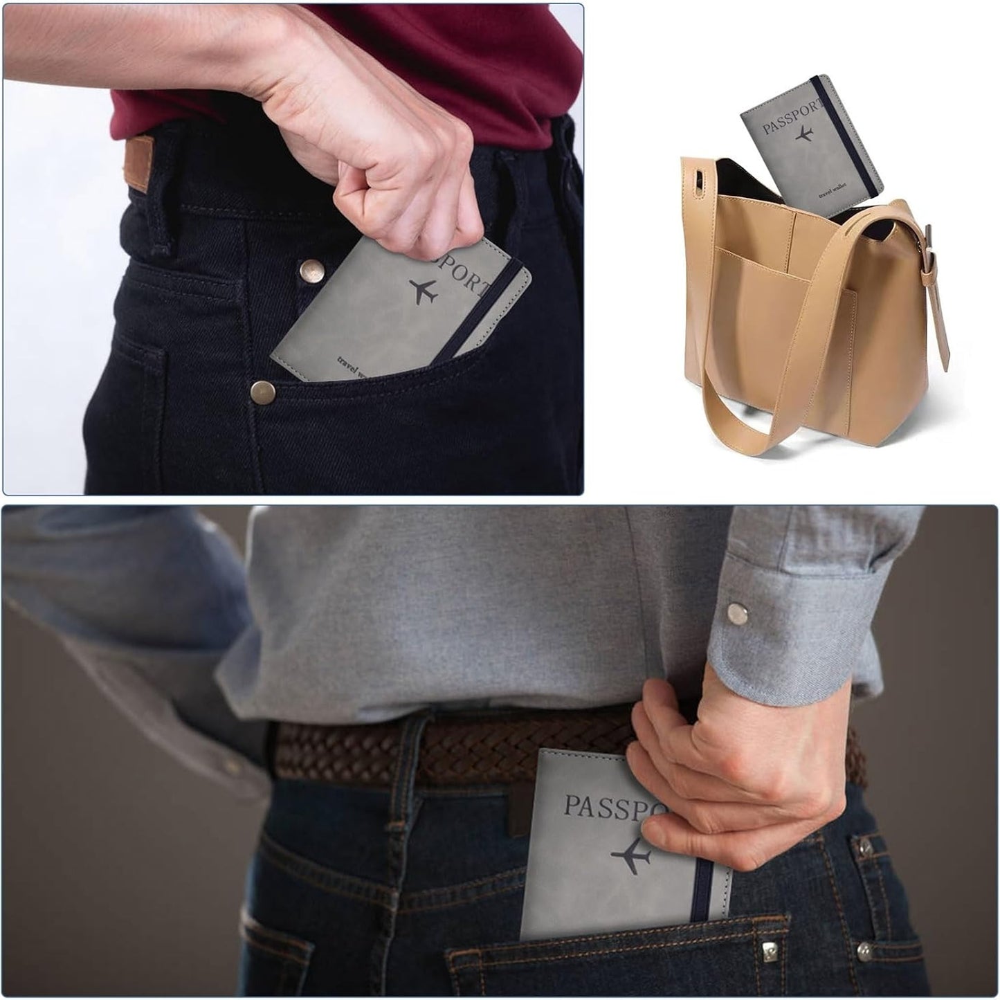 2026 New Combo Passport Holder with Credit Card and Boarding Pass Slots