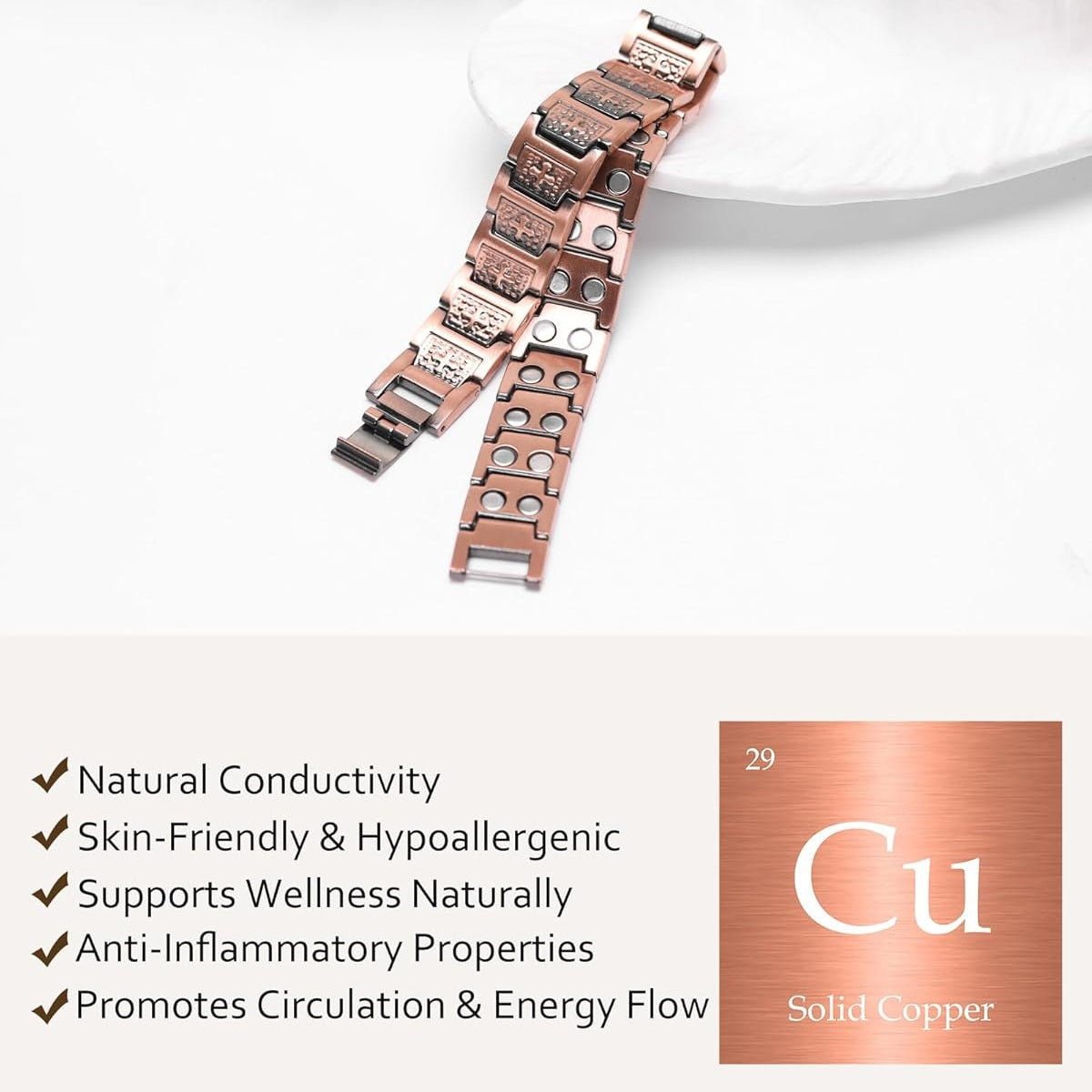 Magnetic Cross Bracelets for Men with 3500 Gauss Magnets