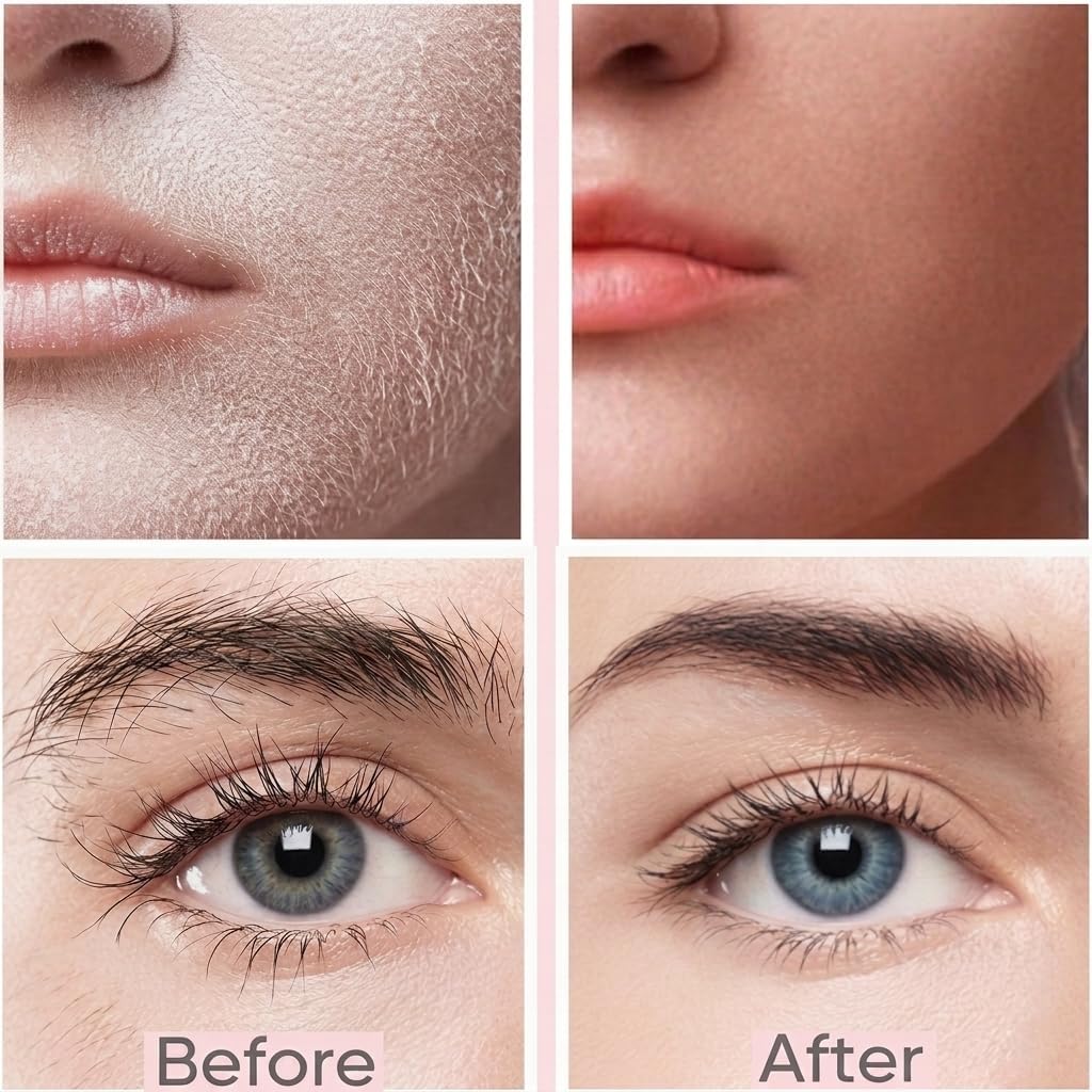 Facial Hair Remover and Eyebrow Trimmer - 2 in 1 Facial Hair Removal Epilators