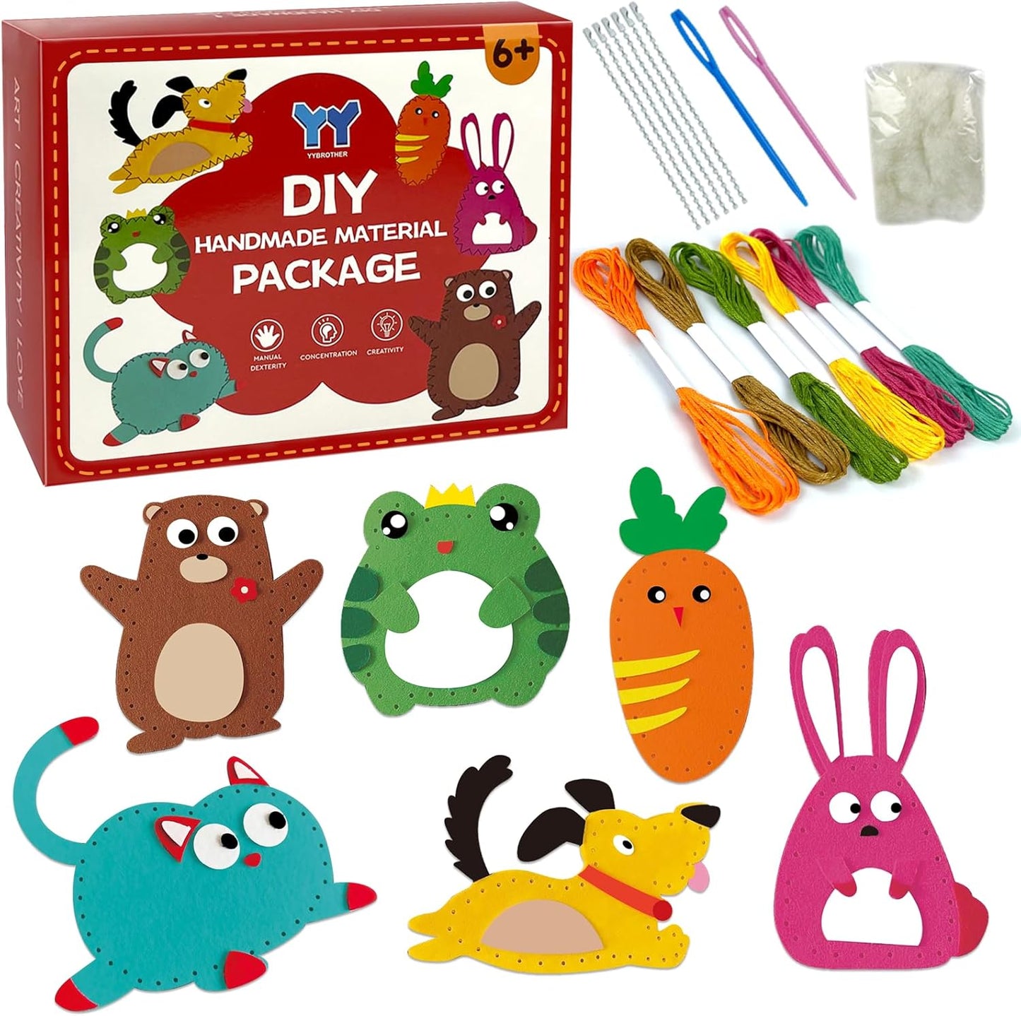 Cute Stuffed Animal Felt Sewing Kit for Kids