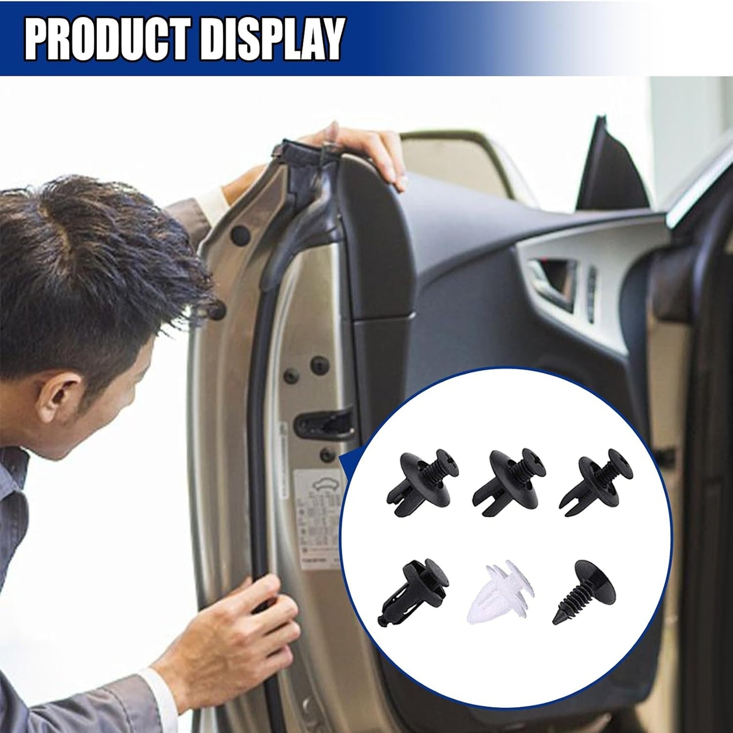 100PCS Car Bumper Retainer Clips | Automotive Body Trim Fixed Clip