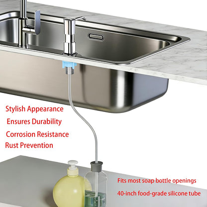 Kitchen Sink Soap Dispenser with 40” No-Spill Extension Tube Kit