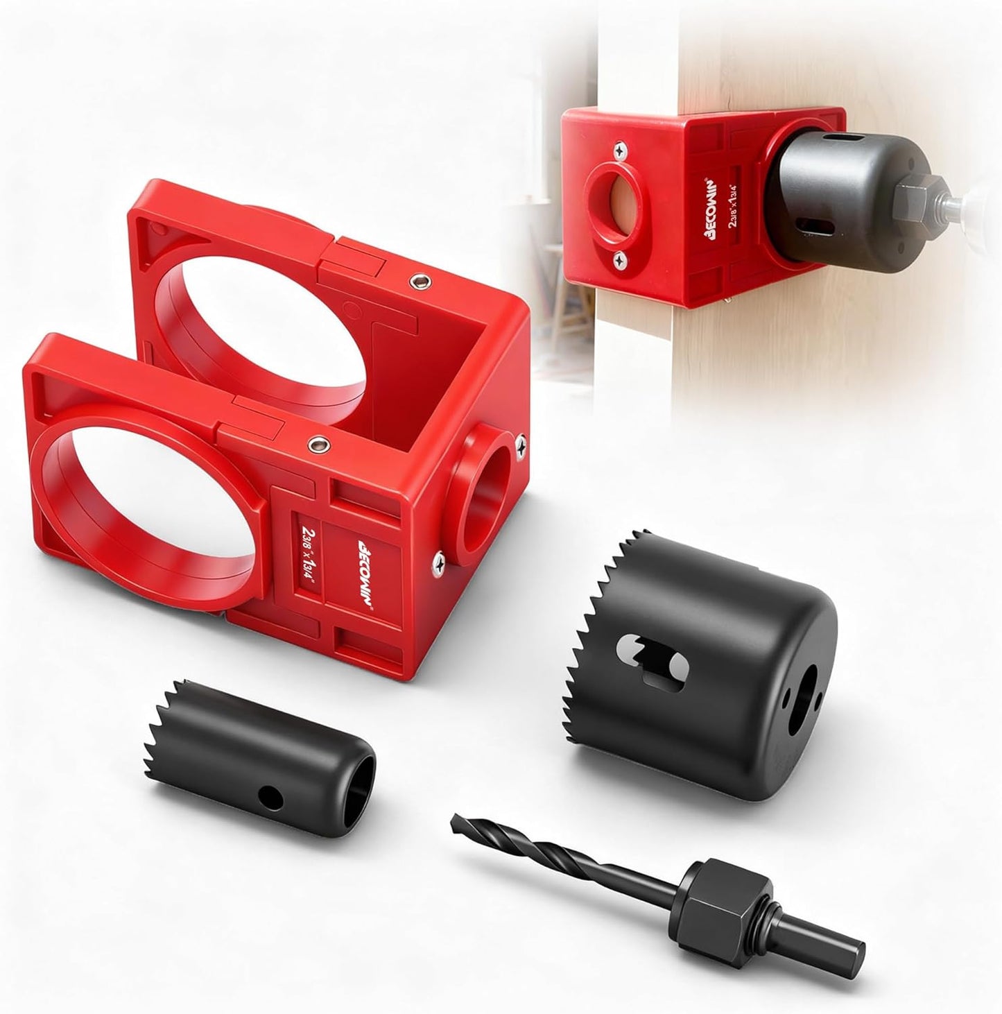 Lock Installation Hole Saw Kit for Wooden Doors