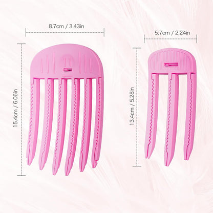 Hot Pink 2 Pack Wind Shaping Styling Comb for Volume & Heatless Curls