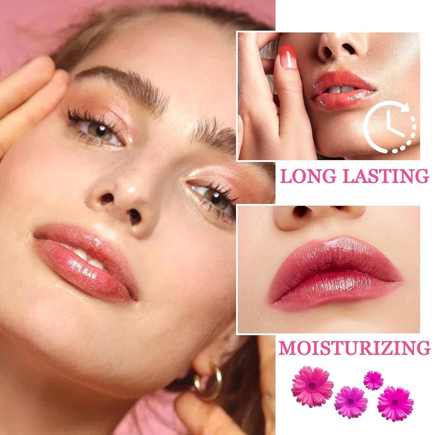 6PCS Crystal Flower Jelly Lipstick Set