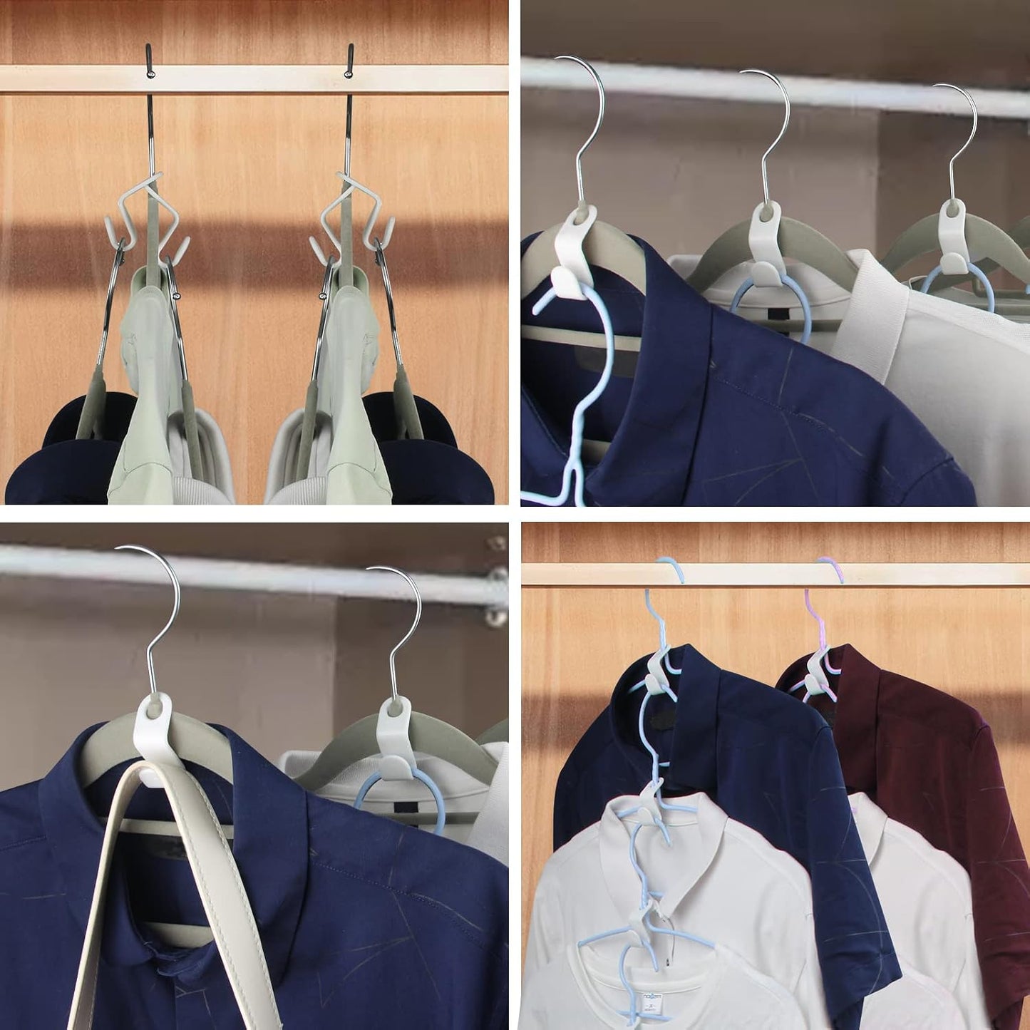 50PCS Clothes Hook Hanger Space Saving Closet Organizer