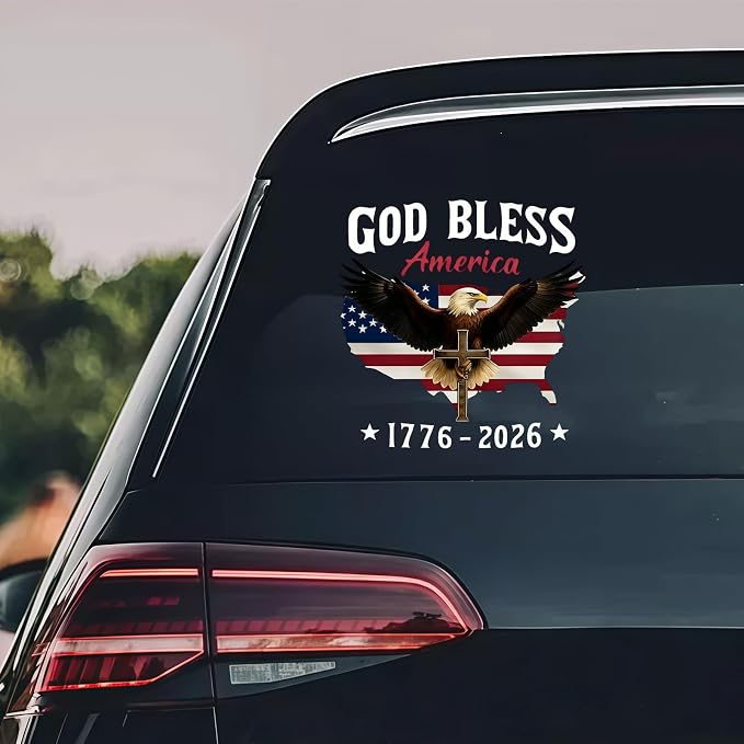 5PCS God Bless 1776-2026 America 250th Anniversary Stickers