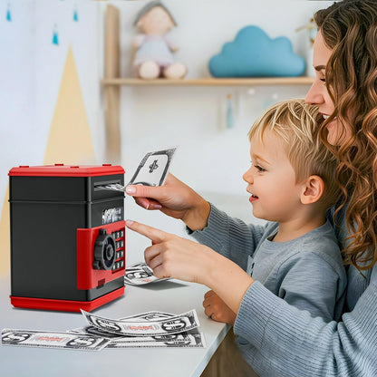 Refasy Piggy Bank Cash Coin Can ATM Bank Electronic Coin Money Bank