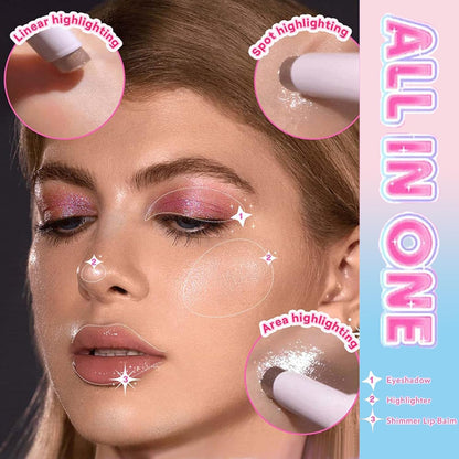 4 Pack Crystal Jelly Glaze Makeup Glitter All-in-one Stick
