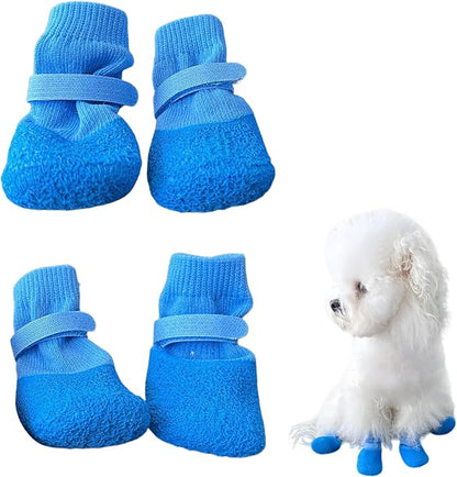 4 Pack Anti Slip Waterproof Adjustable Dog Socks Boots
