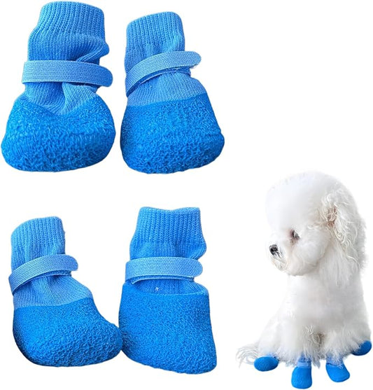 4 Pack Anti Slip Waterproof Adjustable Dog Socks Boots
