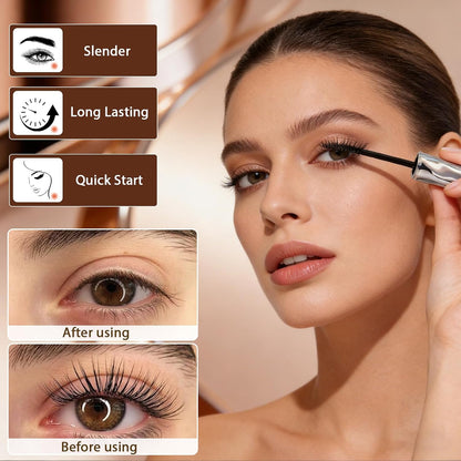 Steel Tube Eyelash Primer, 2026 Upgraded Waterprooflong Curling Mascara