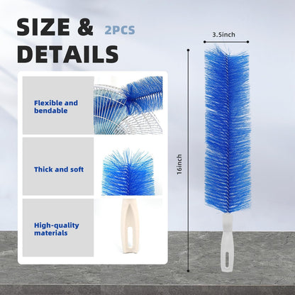 2-Pack Fan/Air Conditioner Vent Gap Cleaning Brush