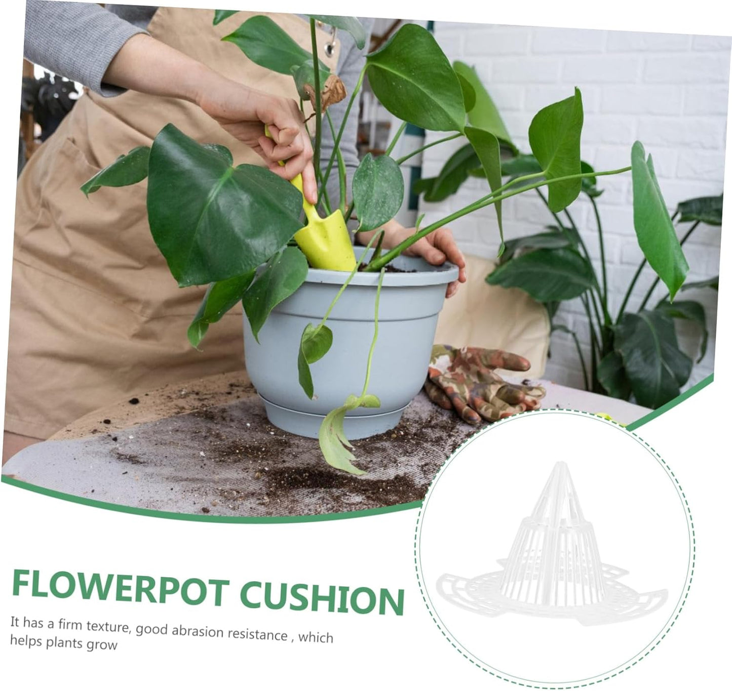 20Pcs Seed Pot Kit Plastic Flower Pot Hole Mesh Pad