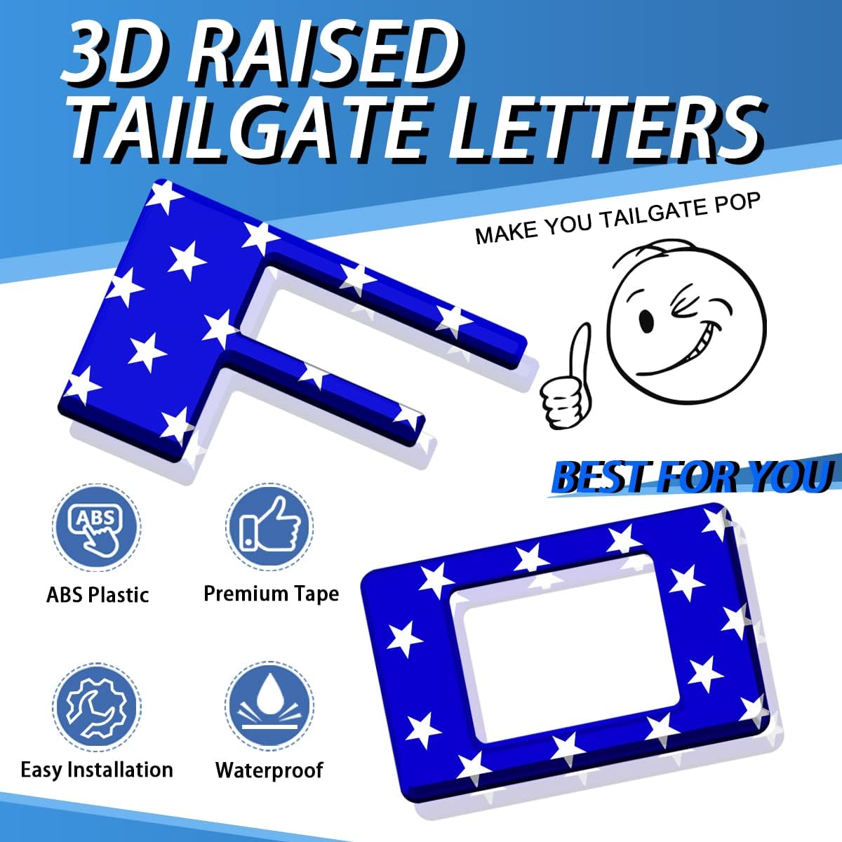 Nissan Frontier Pickup Tailgate 3D Letter Decals