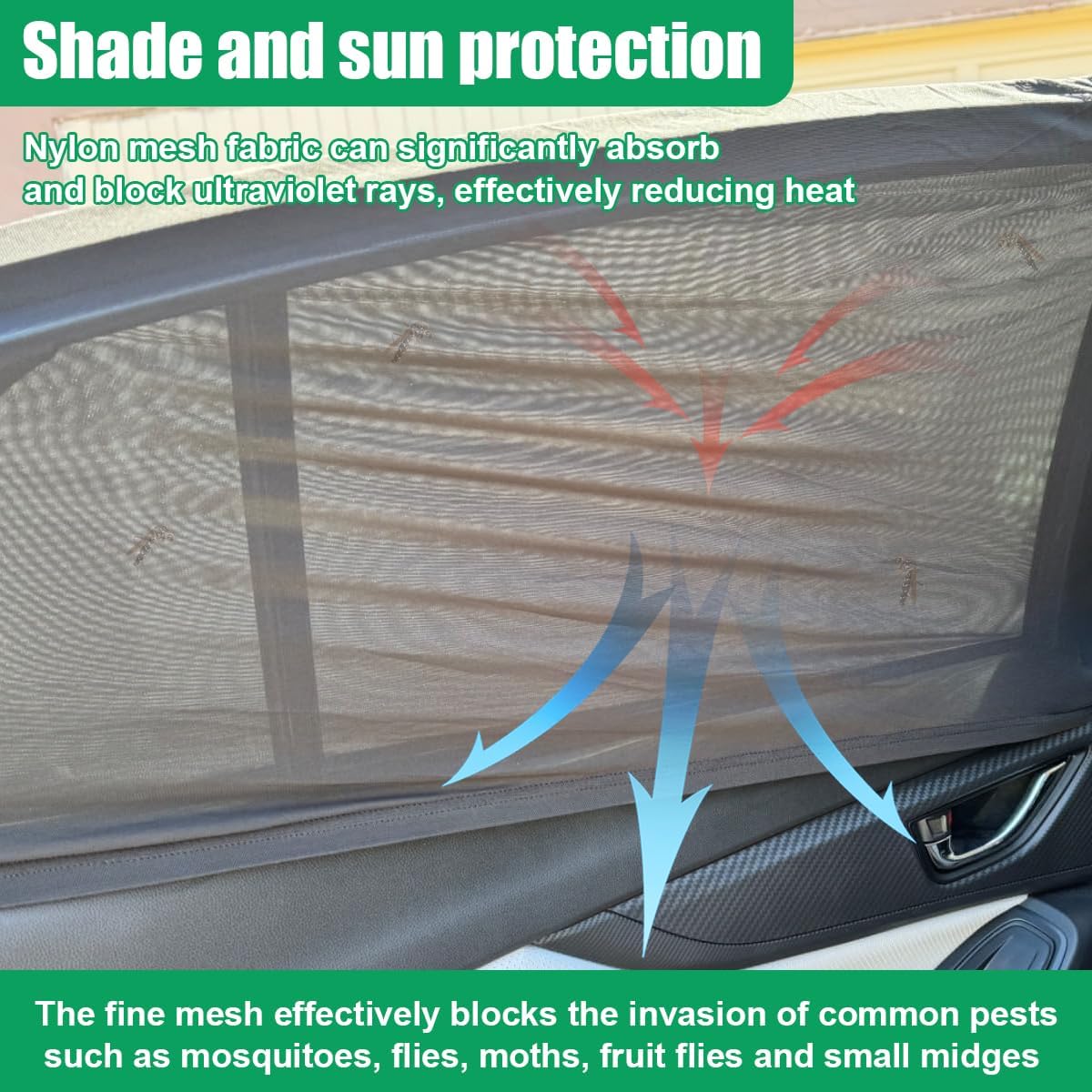 Breathable Mesh Car Side Window UV Protection Sunshade