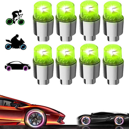 8 Pack LED Valve Stem Caps Lights for Car Tires Wheel