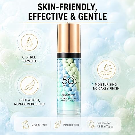 SPF 50+ PA+++ 3-in-1 Sunscreen Isolation Cream