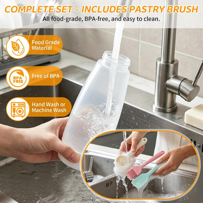 Pancake Batter Dispenser Bottle,1000ml Large Squeeze Bottles