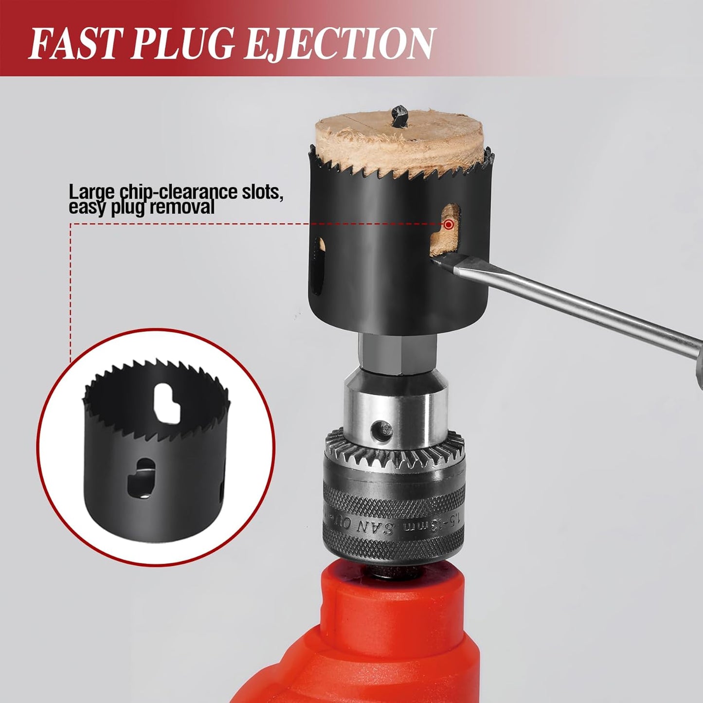 Lock Installation Hole Saw Kit for Wooden Doors