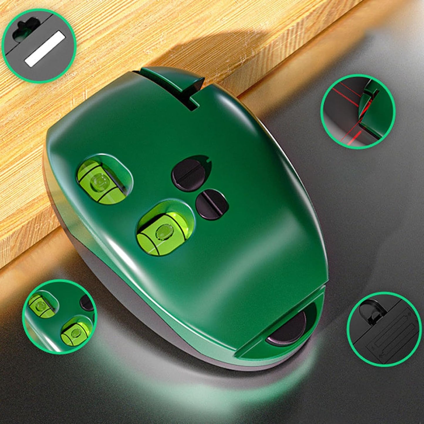 Green Self Leveling Cross Line Red Light Level with Horizontal and Vertical Lines