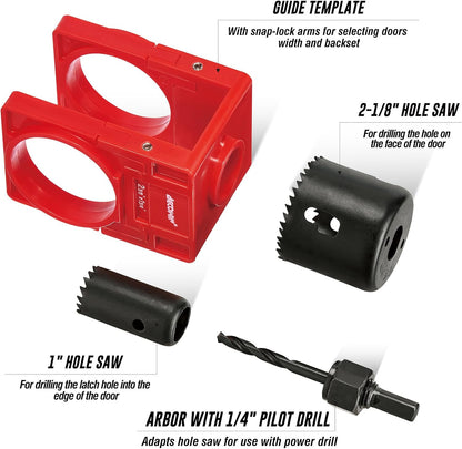 Lock Installation Hole Saw Kit for Wooden Doors