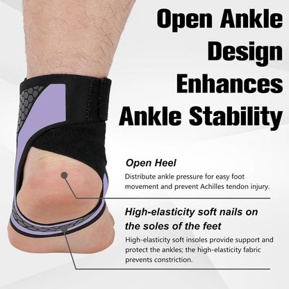 2-Pack Unisex Adjustable Professional Ankle Protector Brace