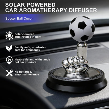 Solar Powered Rotating Soccer Car Air Purifier