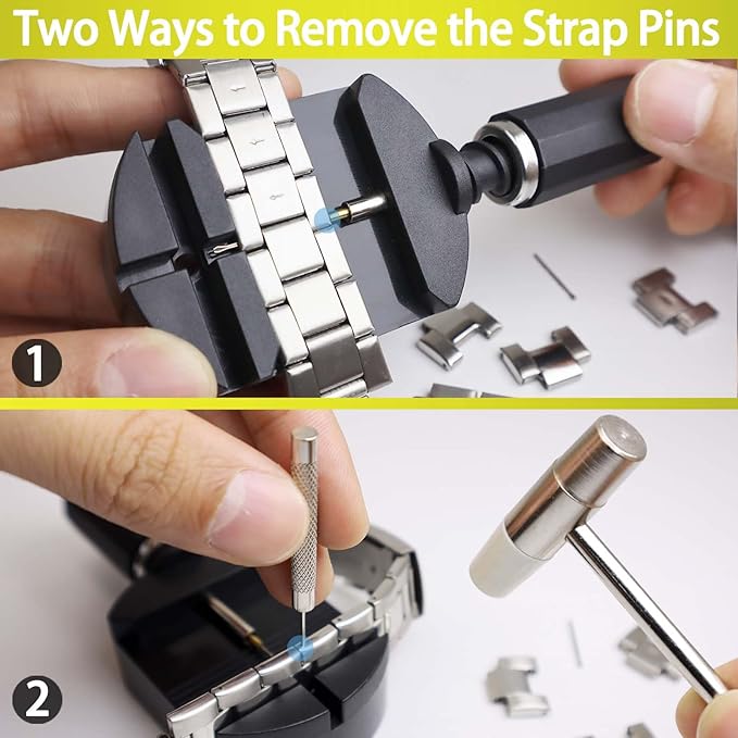Watch Link Removal Kit - Watch Band Sizing Tool for Watch Strap Adjustment