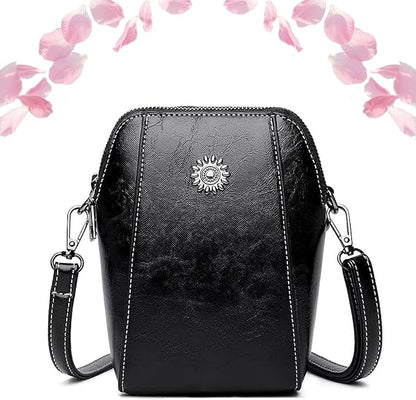 Women'S Soft  Leather Crossbody Retro Cell Phone Bag