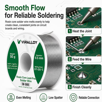 Lead Free Solder Wire, Rosin Core Solder for Electronics