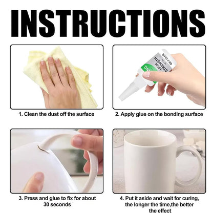 4 Pack Heavy-Duty Super Welding Instant Glue on Metal, Plastic, Wood, Glass, Rubber, Leather & Ceramics