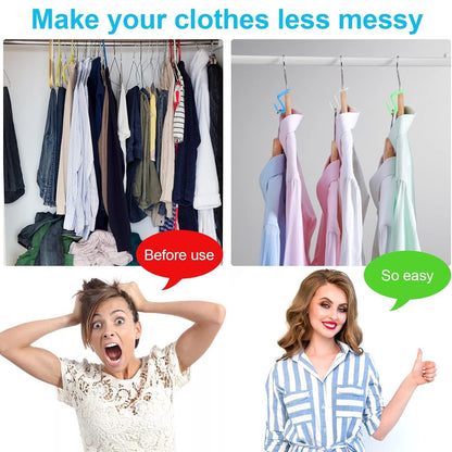 50 PCS Space Saving Hanger - Clothes Connector Hooks, Stacking Space Saver