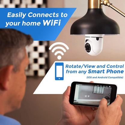 2.4GHz & 5GHz WiFi Light Bulb1080p Security Camera Wireless Light Socket Smart Cameras