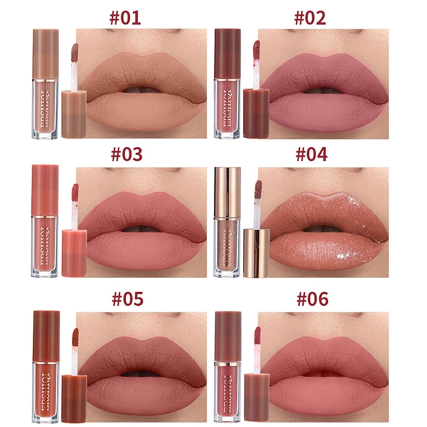 12Pcs Nude Matte Liquid Lipstick Set