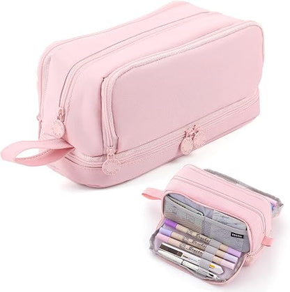 Portable Large Capacity Pencil Pouch Bag with Zipper