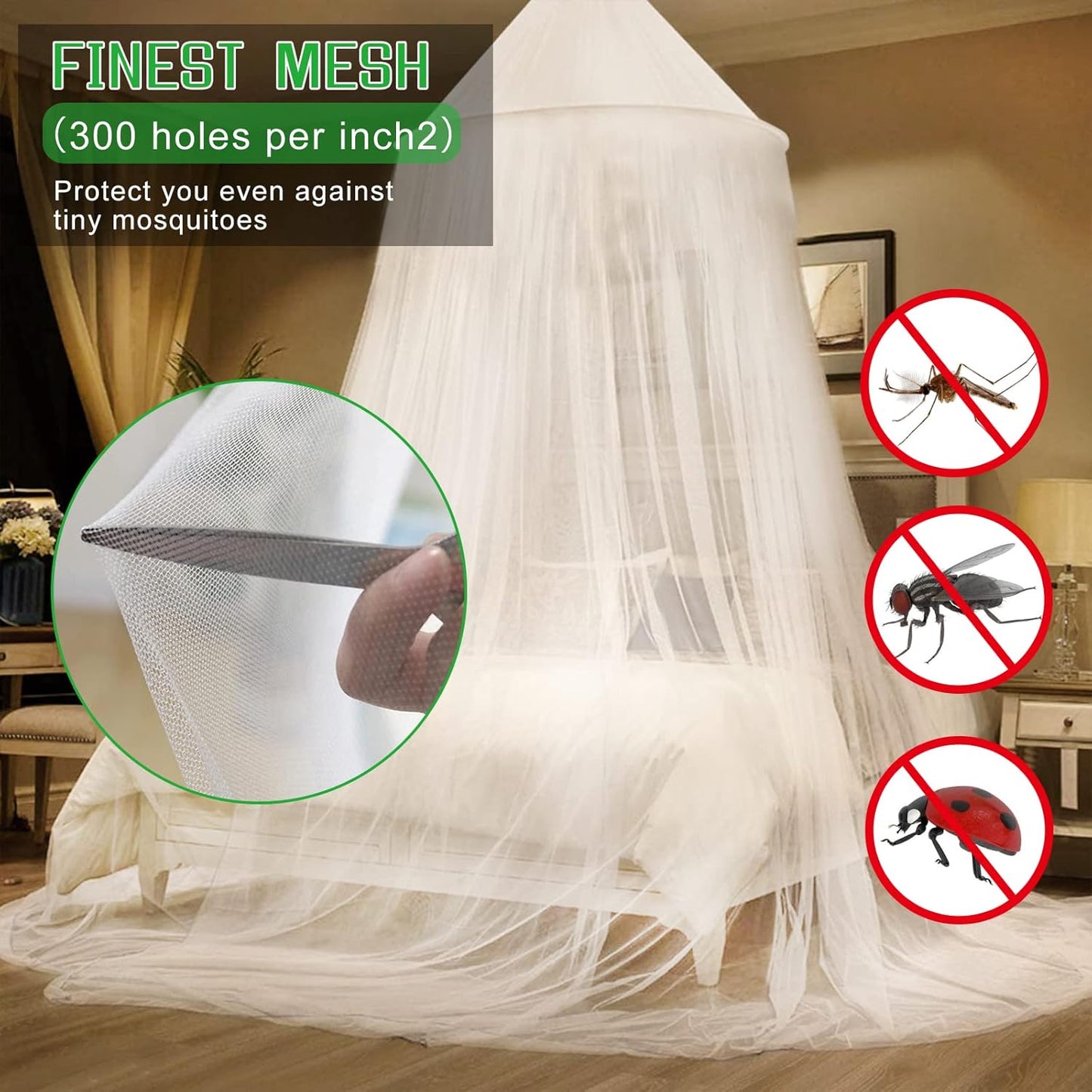 Dome Mosquito Netting Bed Tent Girls Canopy Bed Decor
