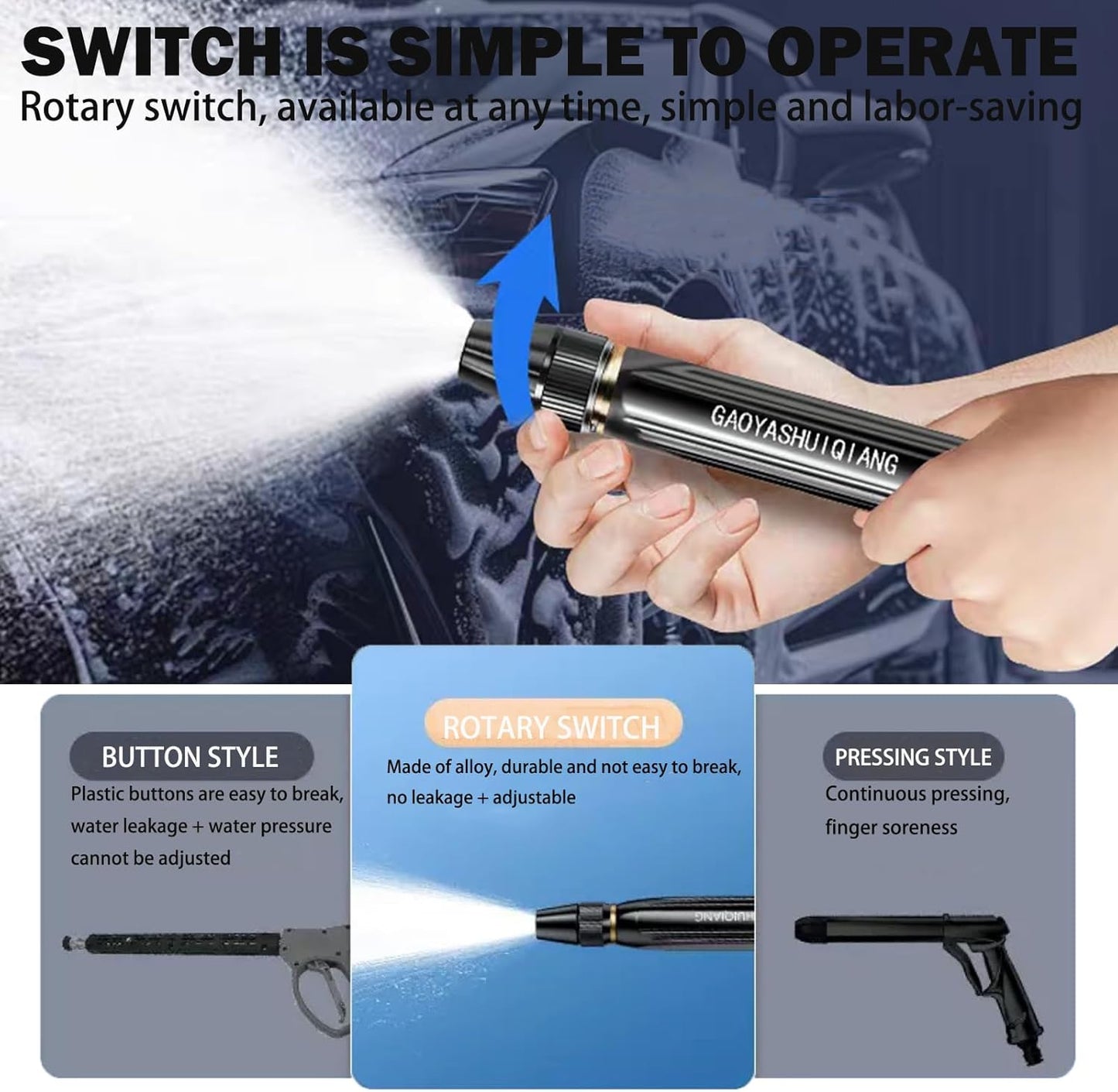 High-pressure Water Hose Nozzle Booster Sprayer