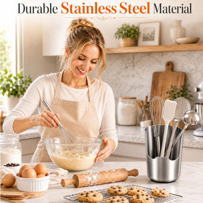 Multi-Functional Stainless Steel Kitchen Utensil Holder