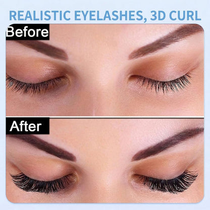 2 Pairs Reusable Magnetic Eyelashes Lashes with Curler