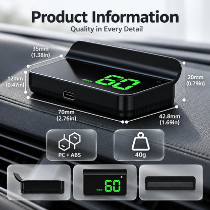 K1 GPS HUD Speedometer for Cars & Motorcycles