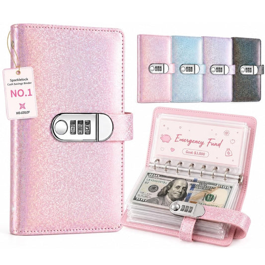 100 Pockets Money Saving Challenge Book with Password Lock