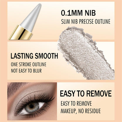 4Pcs Black Silver Grey Brown Gel Eyeliner Pencil Set