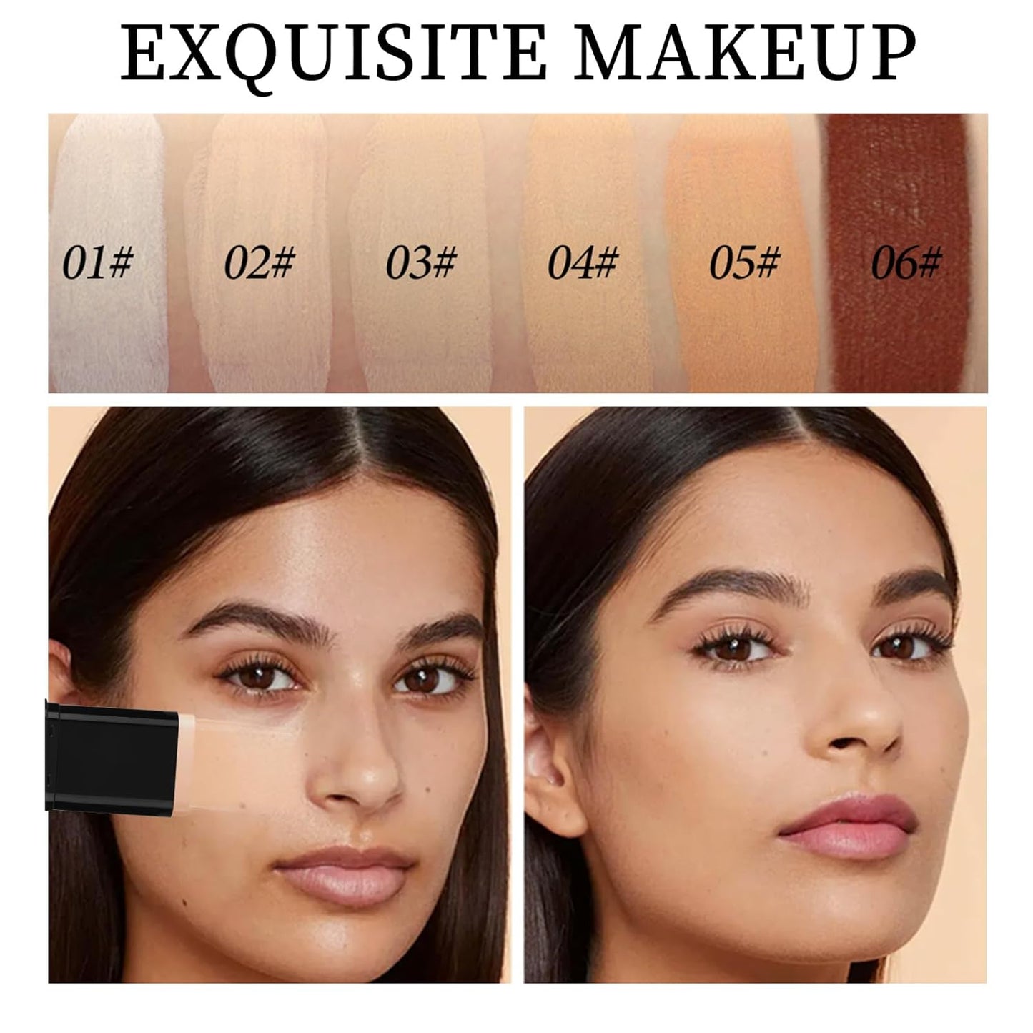 Long-wear Lightweight Brighten Face Foundation Contour Stick