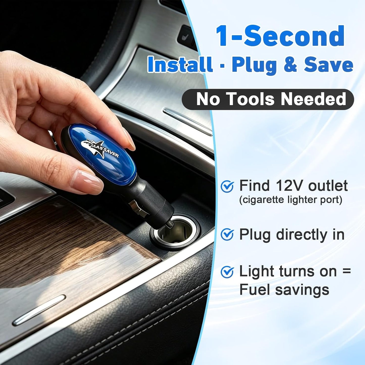 2 PCS Fuel Sync Gas Saver,  Plug and Play Energy Economy