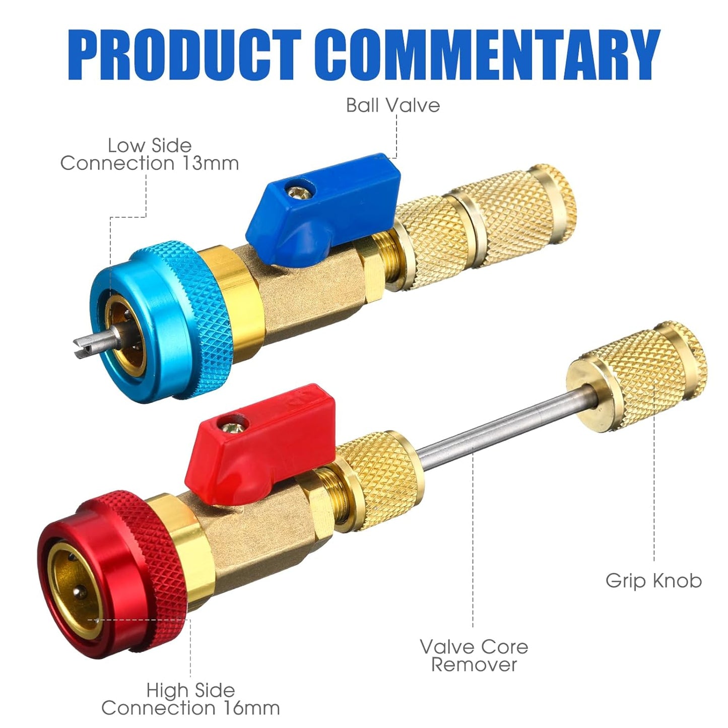 R134A Valves Core Remover Installer Tool Set Air Conditioning Valves Core Installation Tool