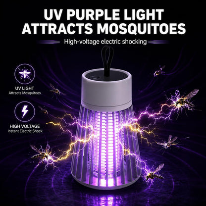 Portable USB Recharge Fly Zapper Mosquito Killer for Bedroom Patio Camping Home