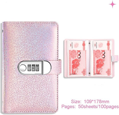 100 Pockets Money Saving Challenge Book with Password Lock
